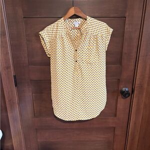 Carolina Belle Yellow Geometric Blouse